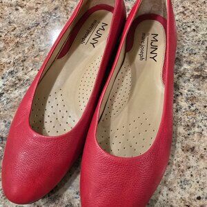 MJNY by Marc Joseph Beddford St Red Leather Flats size 8